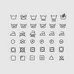 Simbolos etiquetas de ropa